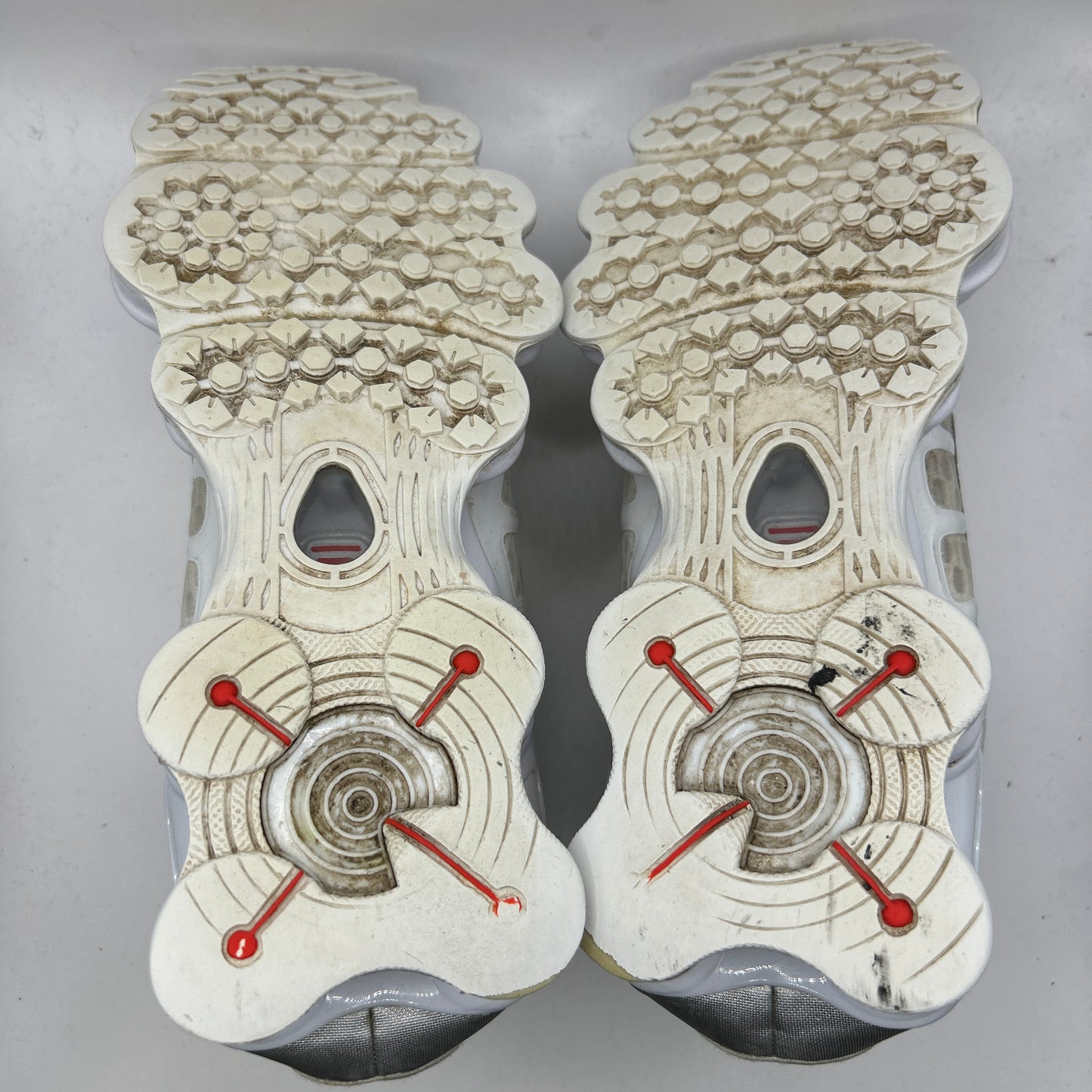 Nike White Silver Shox (UK 8.5)