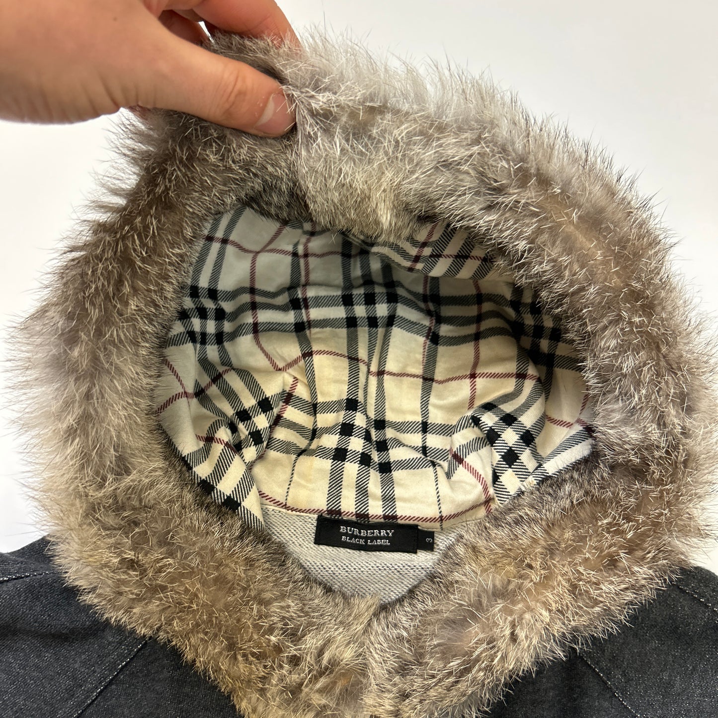 Burberry Fur Hoodie (M)