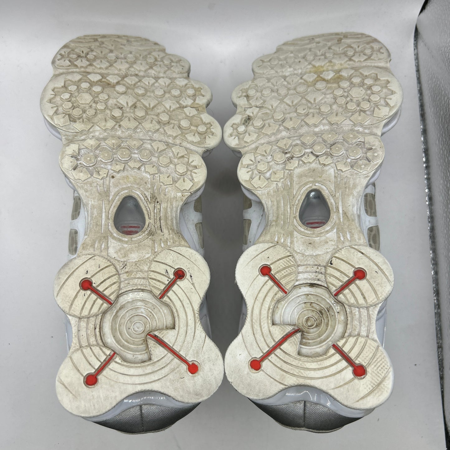 Nike White Silver Shox (UK 8.5)