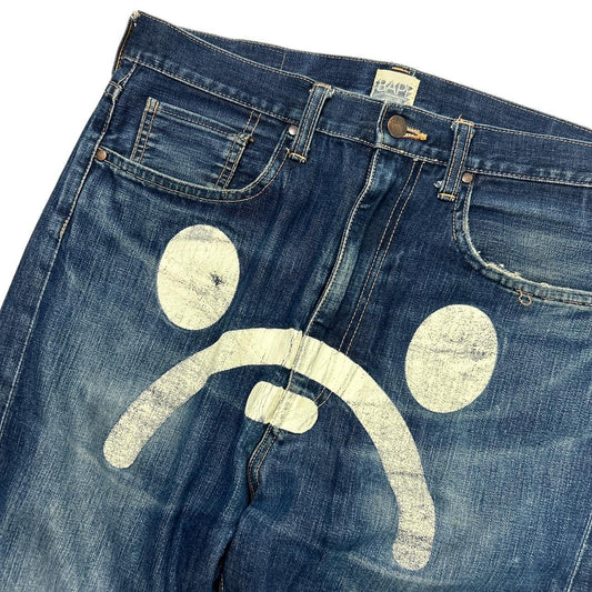 Bape Sad Face Jeans (34)