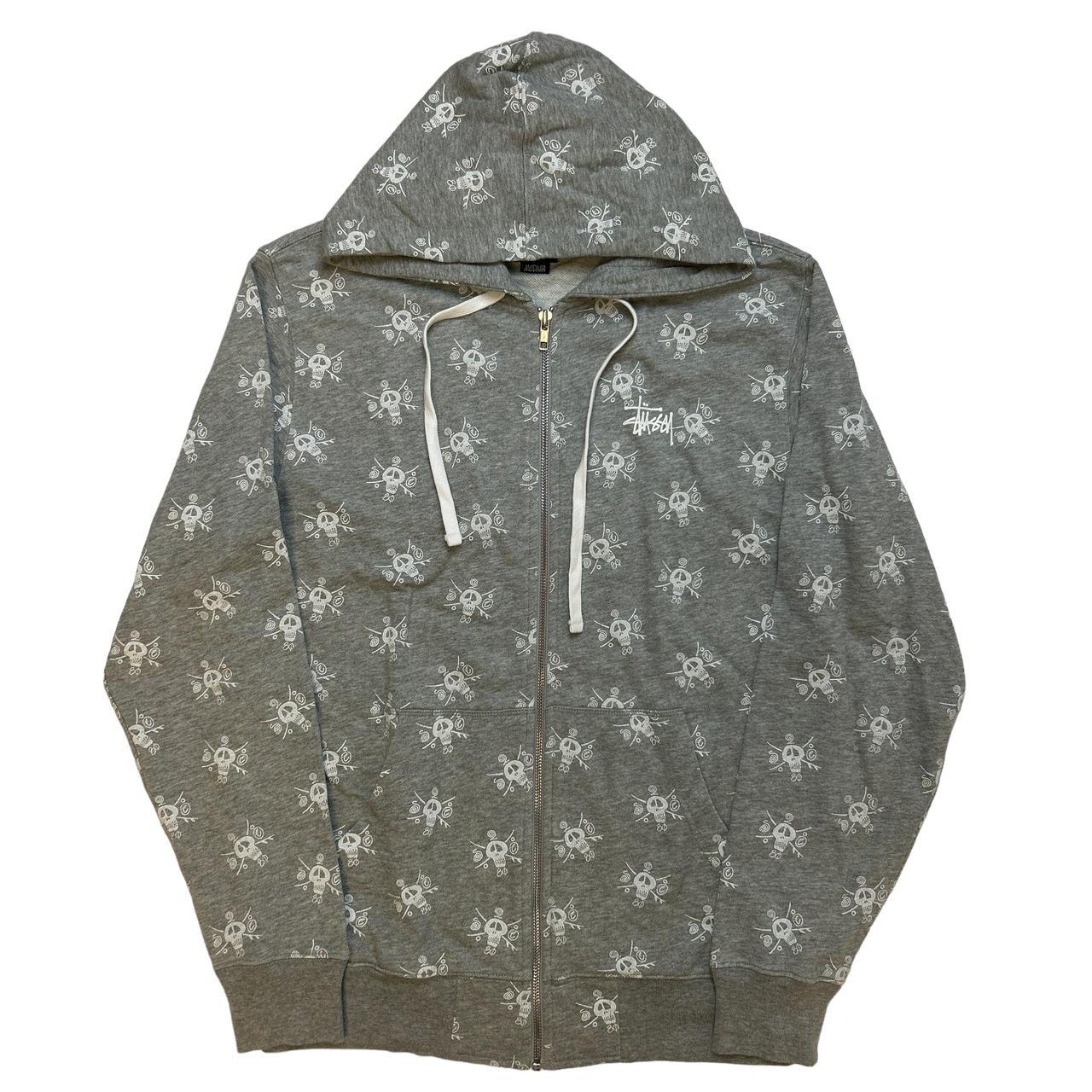 Stussy zip hoodie on sale grey