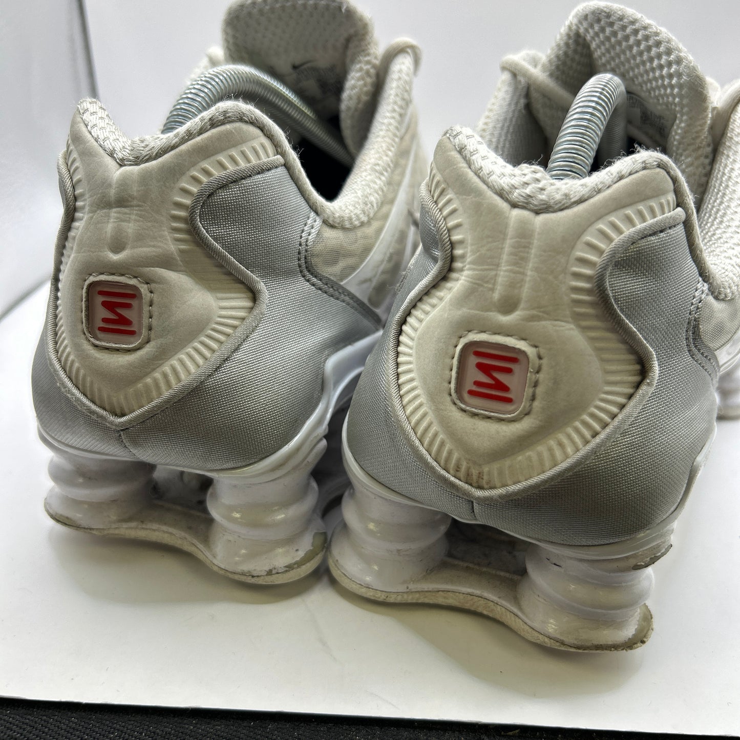 Nike White Silver Shox (UK 8.5)