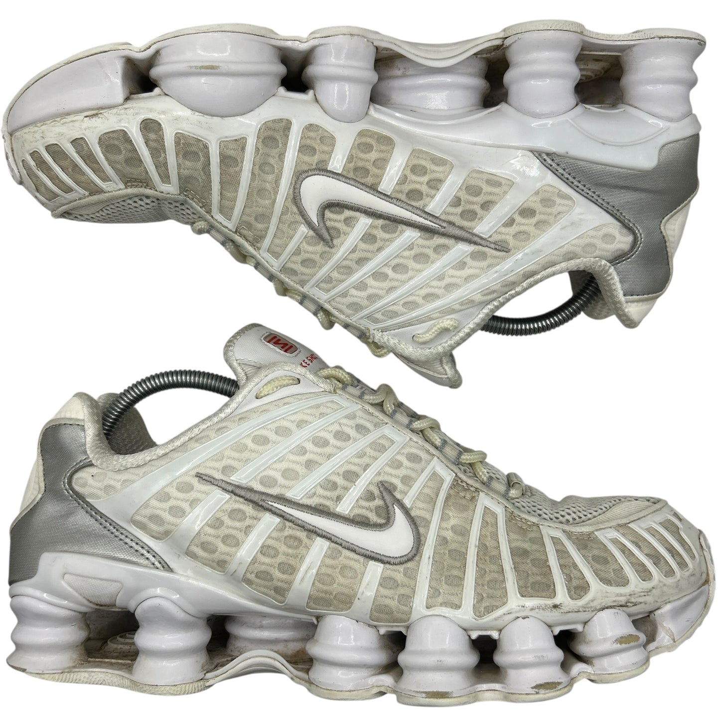 Nike White Silver Shox (UK 8.5)