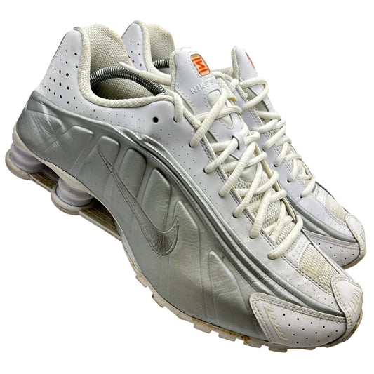 Nike White Metallic Shox R4 (UK 11)