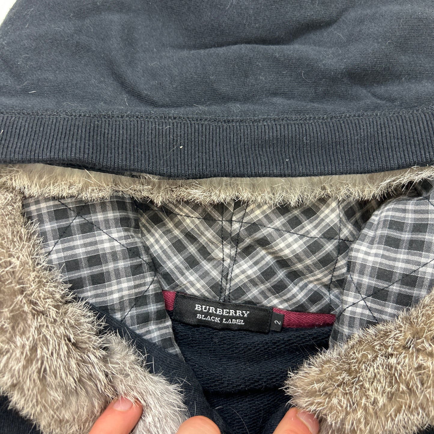 Burberry Fur Hoodie (S)