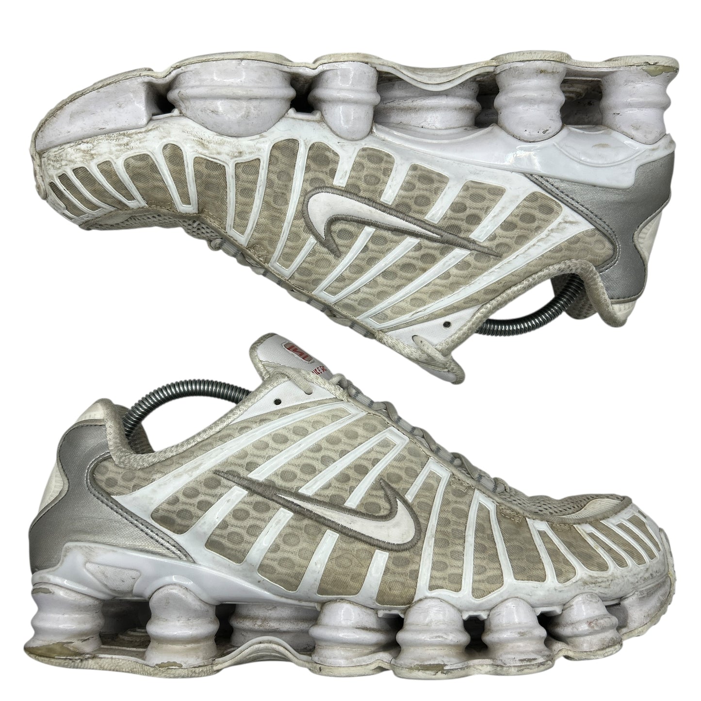 Nike White Silver Shox (UK 8.5)