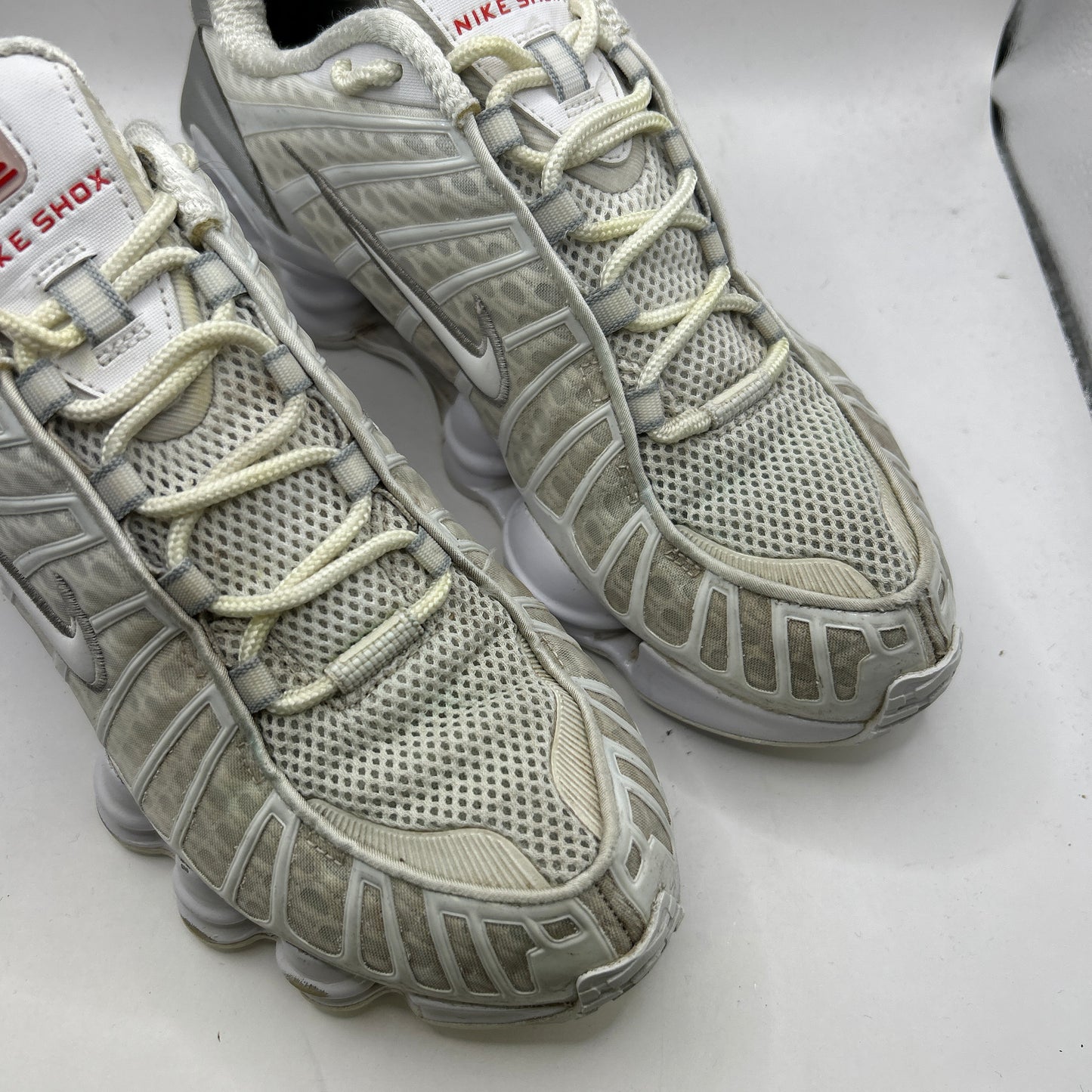 Nike White Silver Shox (UK 8.5)