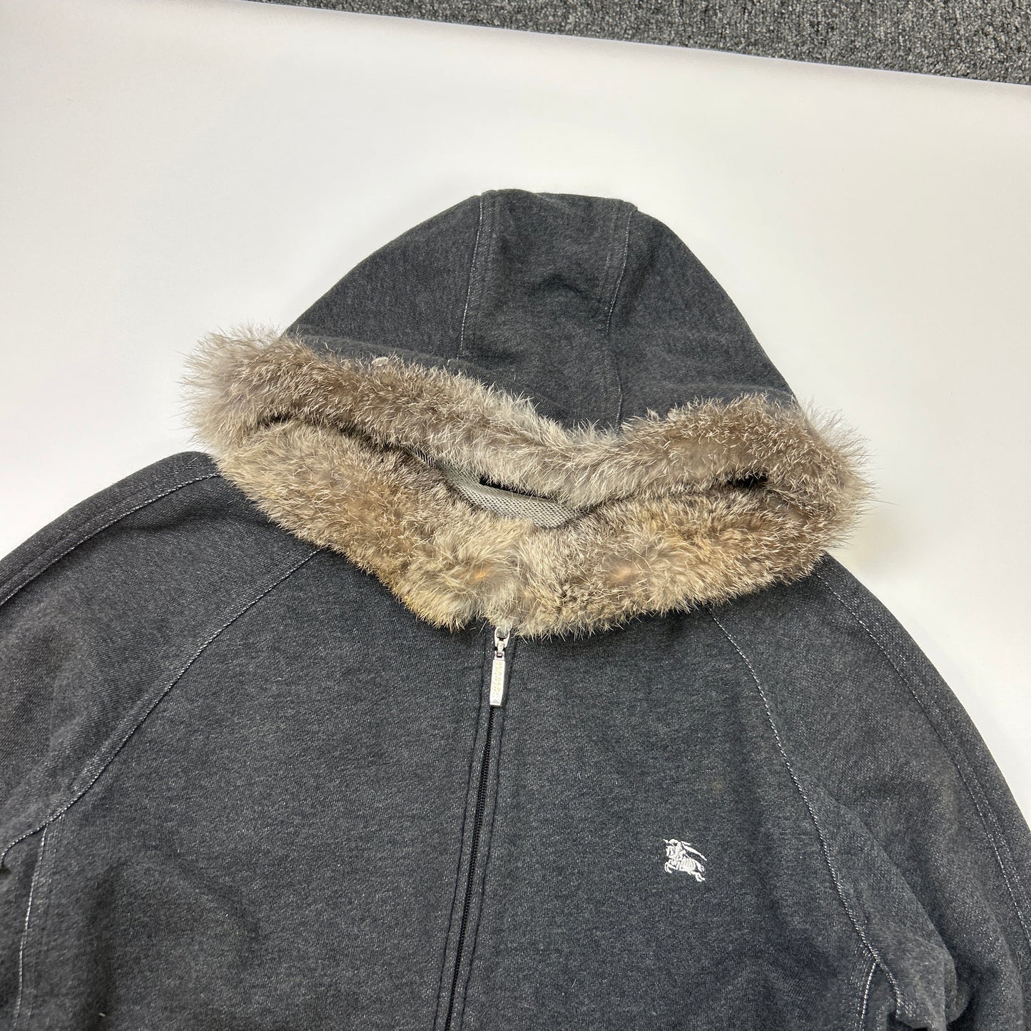 Burberry Fur Hoodie (M)