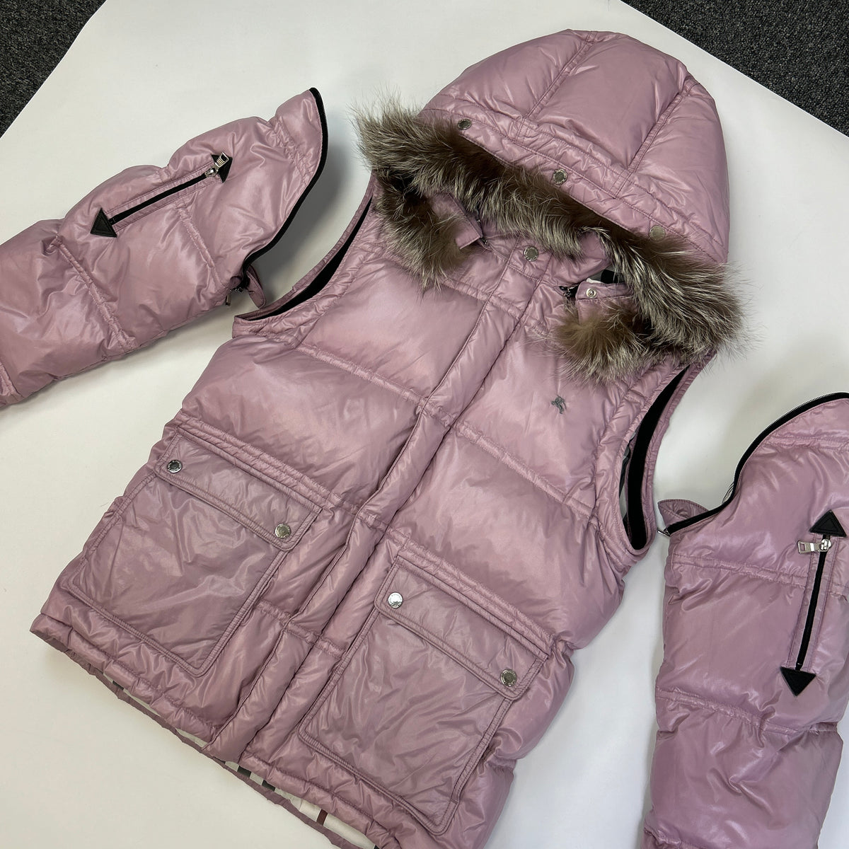 Burberry Fur Puffer (L)