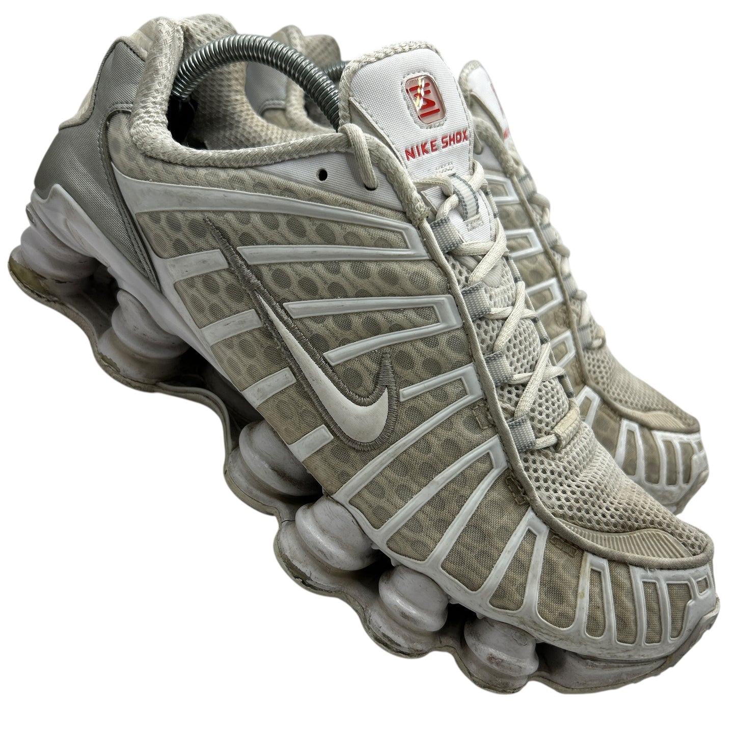 Nike White Silver Shox (UK 8.5)