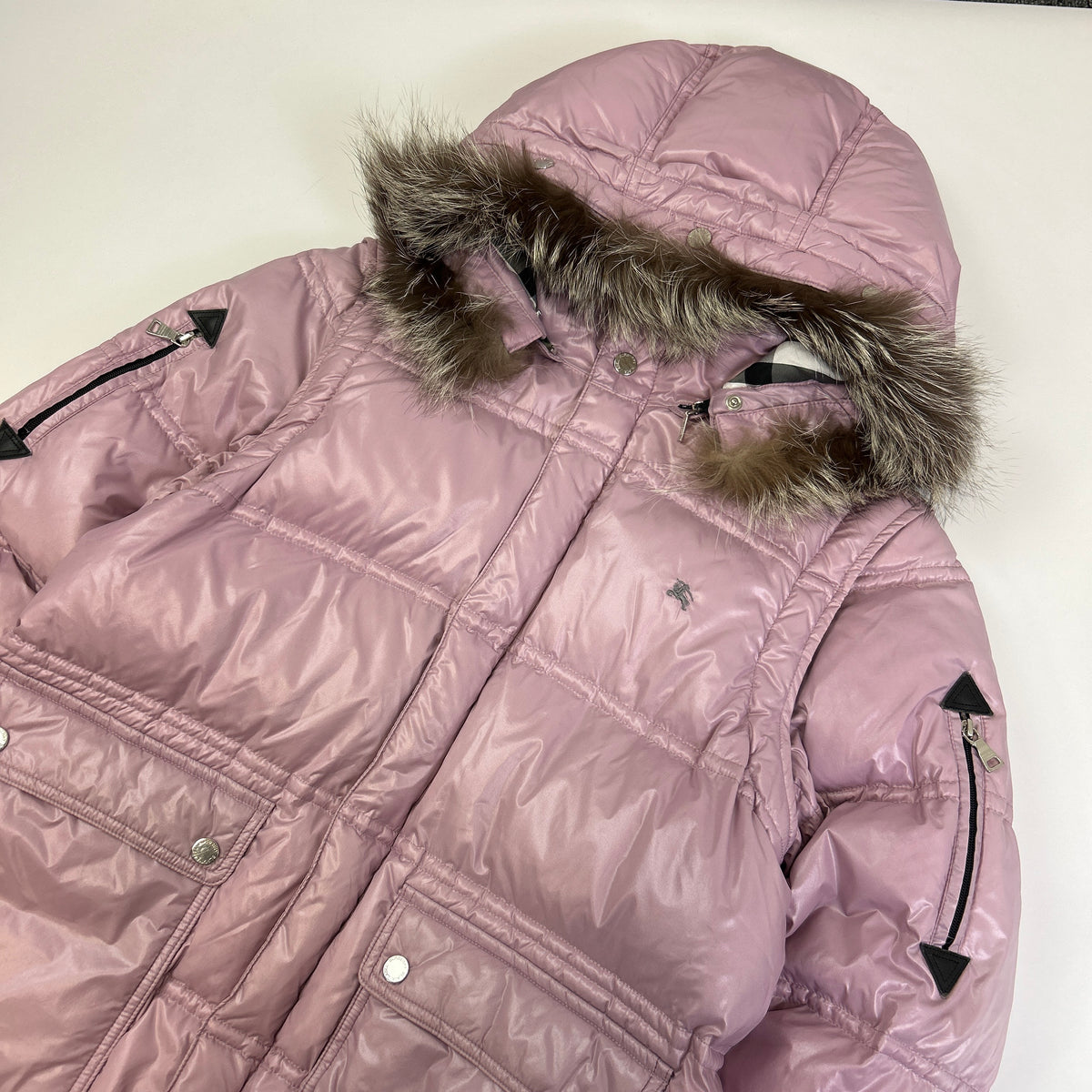 Burberry Fur Puffer (L)