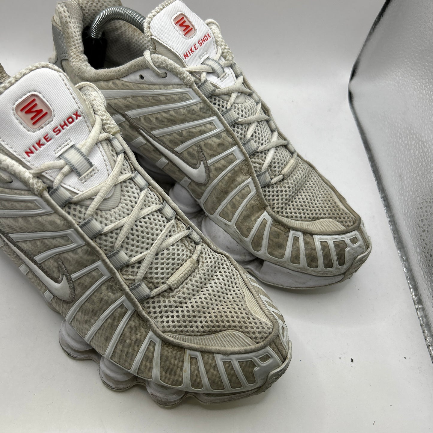 Nike White Silver Shox (UK 8.5)