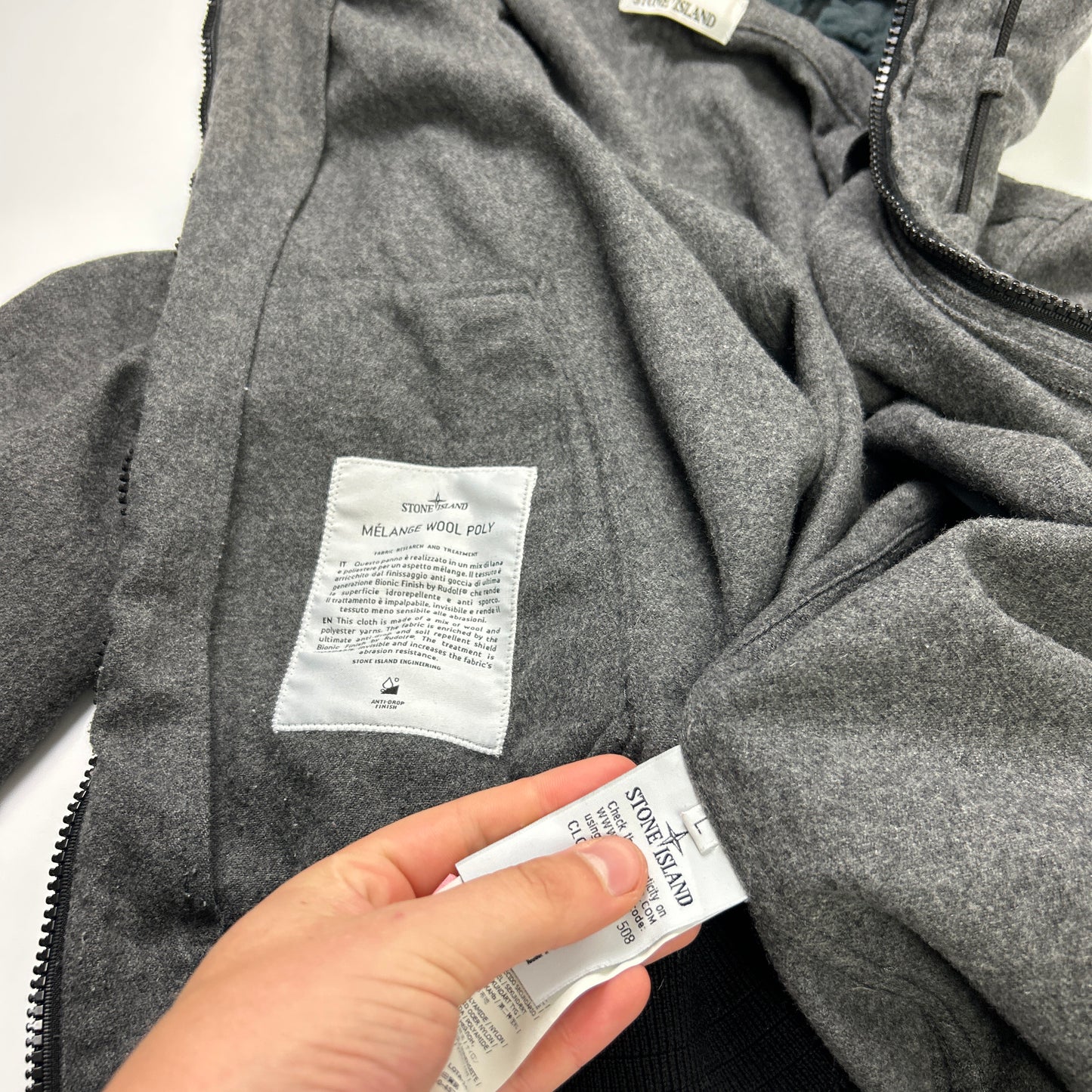 Stone Island Melange Wool Poly Jacket (L)