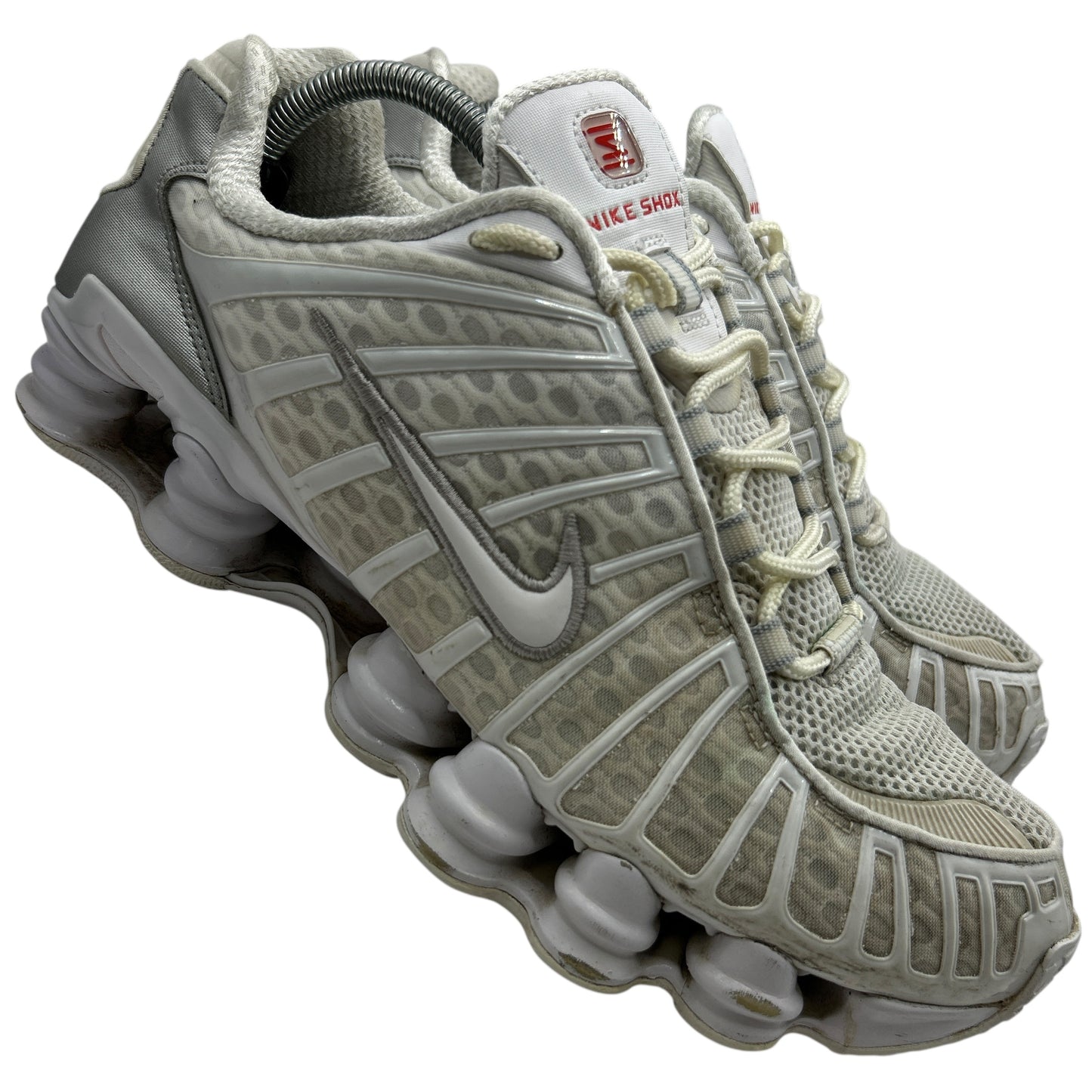 Nike White Silver Shox (UK 8.5)