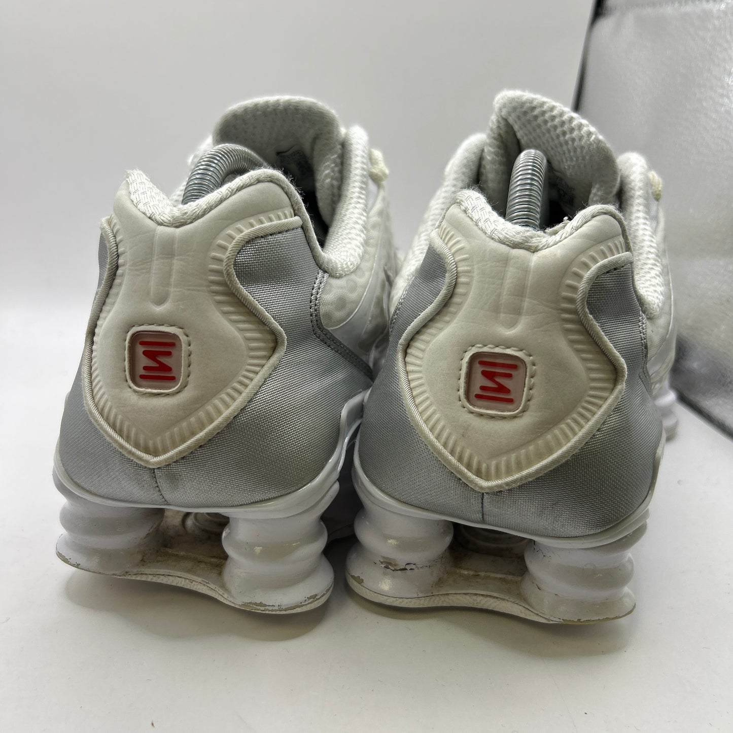 Nike White Silver Shox (UK 8.5)