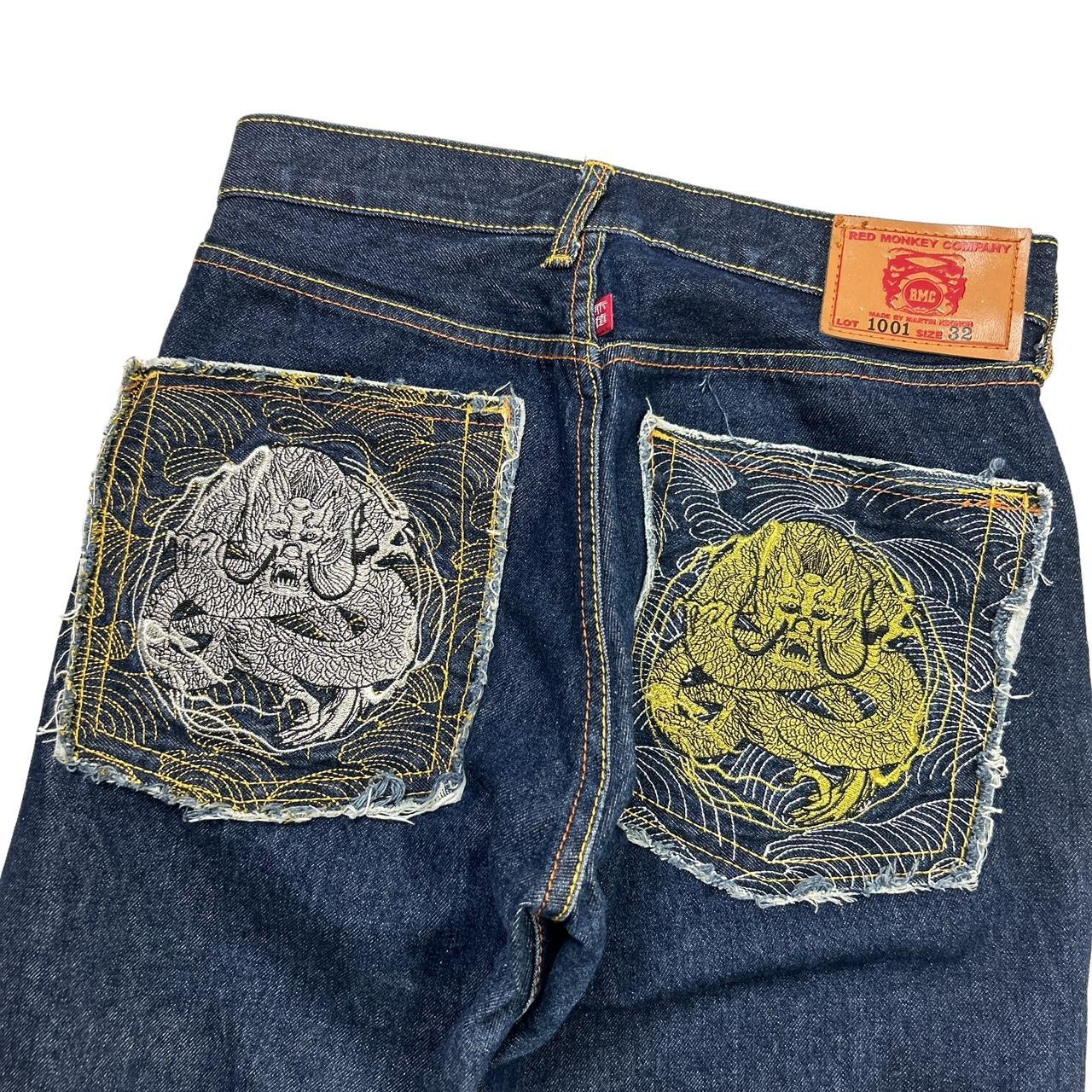 Red monkey company shops jeans