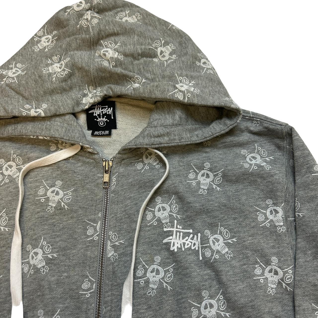 Stussy zip sale hoodie grey