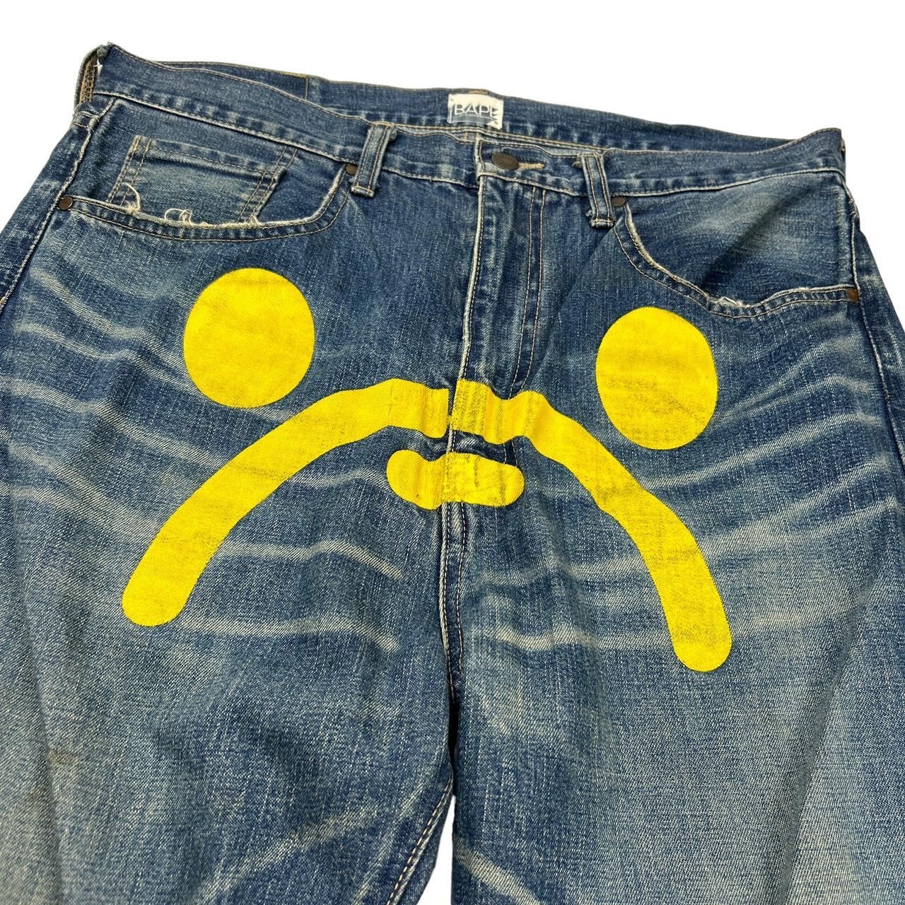 Bape Sad Face Jeans (34")