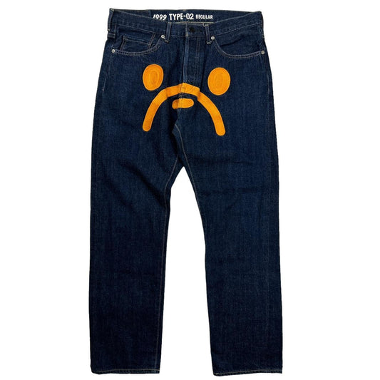 Bape Sad Face Jeans (34")