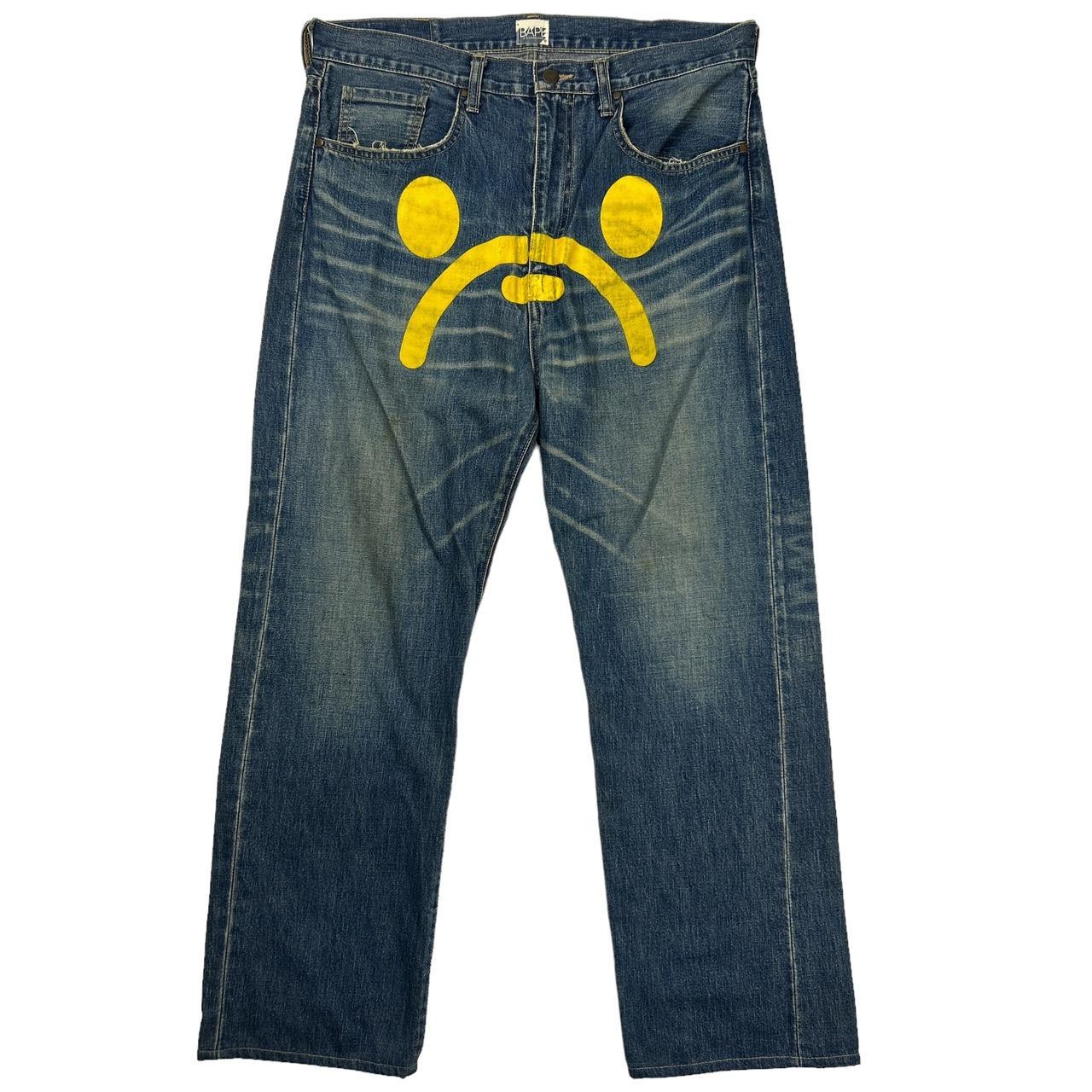 Bape Sad Face Jeans (34")